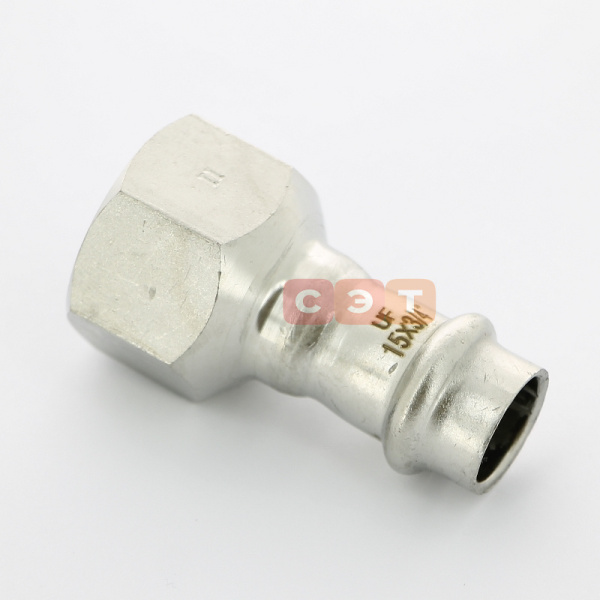 Муфта с ВР пресс нержавеющая  15 х 3/4"  UniFitt